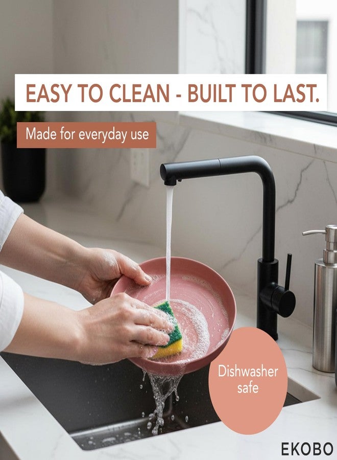 EKOBO Kids Bamboo Plates Set of 4 – 7″, Cloud, with High Rims for 6+ years, Durable, Lightweight & Dishwasher Safe kids plates for Toddler Meals at Home or On the Go - Image 5